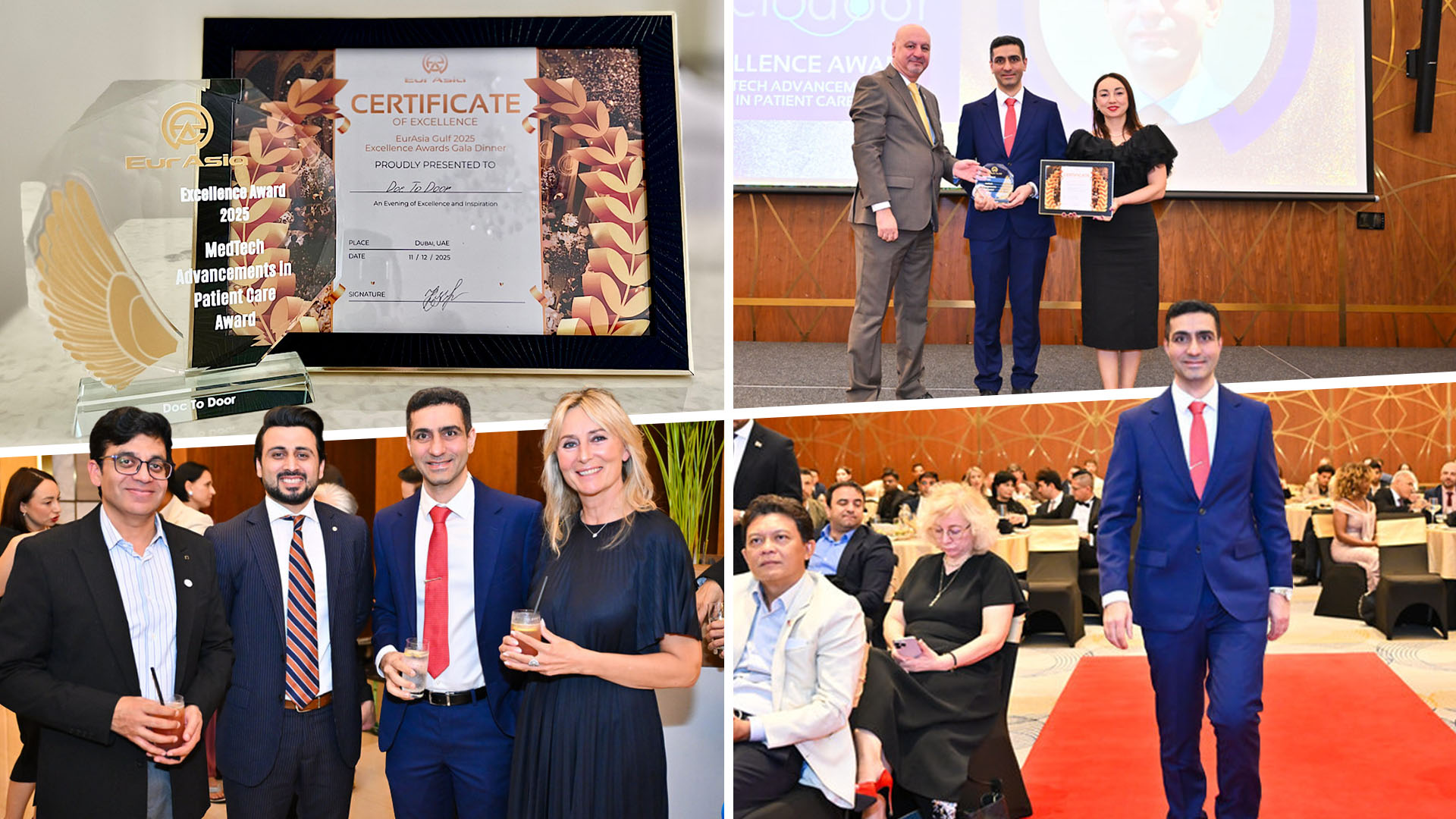 DocToDoor team at EurAsia Gulf Excellence Awards 2025