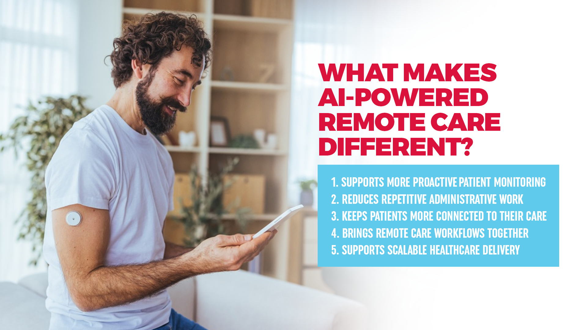 Healthcare team using AI-powered remote care for connected patient monitoring